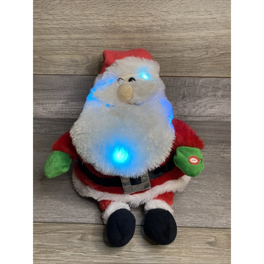SANTA COLOR CHANGING PLUSH PLAYS CHIMES CHRISTMAS 18"‎ Working